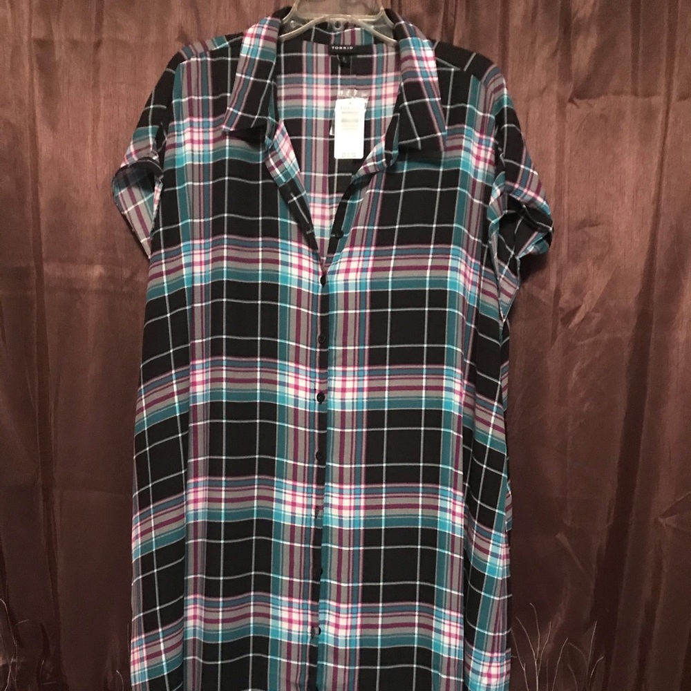 Torrid 3X Plaid Duster